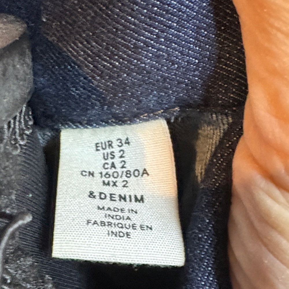 H&M Dark Blue cropped Jean Jacket - Picture 10 of 12